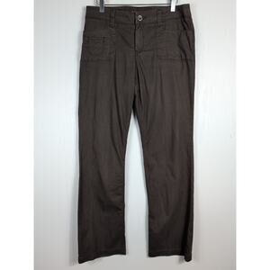 Sonoma Womens Modern Bootcut Cargo Pants Gray Original Fit Hi-Rise Stretch Sz 14